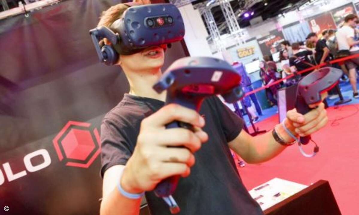 Virtual Reality war einmal mehr eines der heißesten Themen auf der Gamescom, wie hier am Stand von HoloCam(Bild: Koelnmesse)
