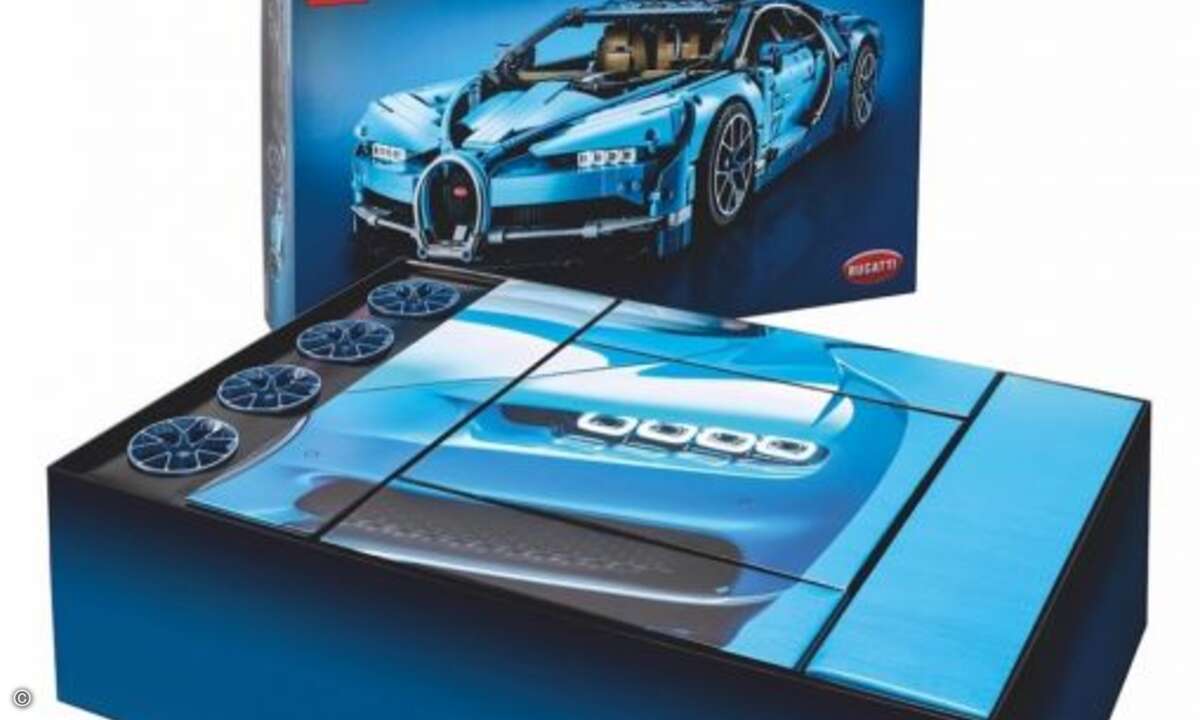 Lego bietet den Bugatti Chiron auch als Lego-Modell im Maßstab 1:8 an (Bild: Lego)