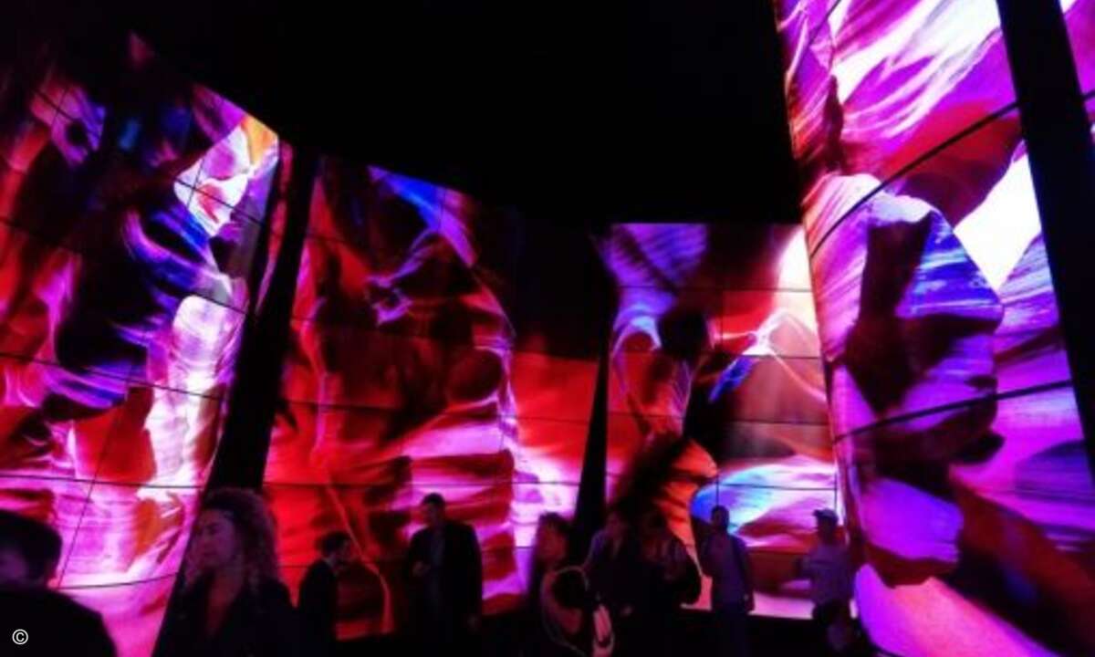 Sorgt mal wieder für offene Münder. Der OLED-Canyon von LG (Foto: CRN)