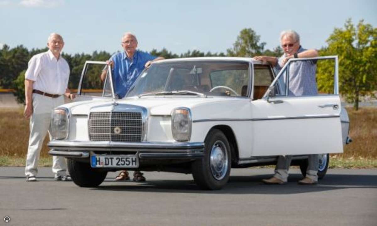 Drei ehemalige Mitarbeiter, Klaus Weber, Herbert Ulsamer, Hans-Jürgen Meyer (von links). (Bild: Continental)