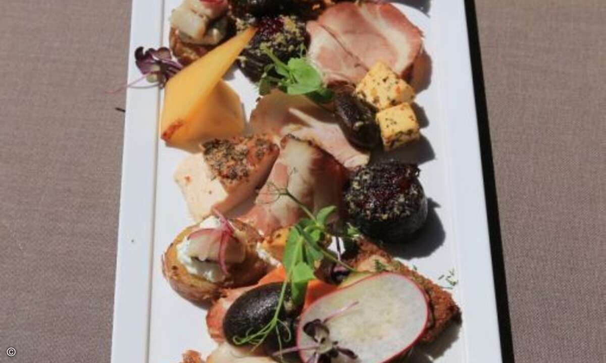 So sehen also letttische Tapas aus.  (Bild: Fujitsu)