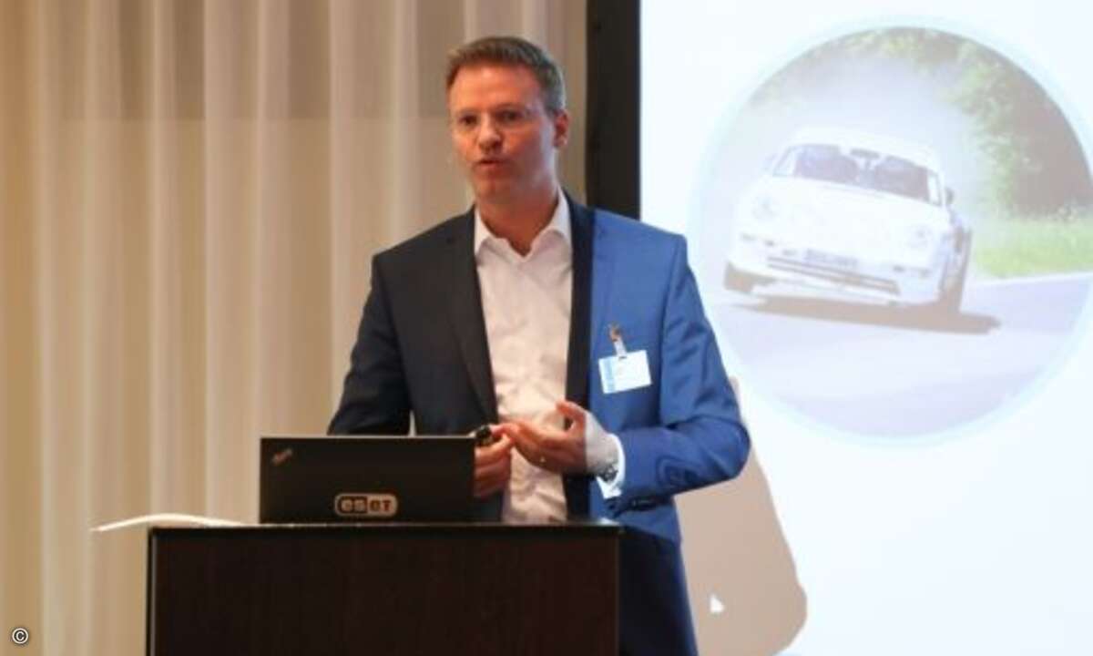 Holger Suhl, seit Frühjahr Country Manager DACH bei Eset, begrüßte die Partner und bedankte sich für die tollen ersten Monate (Foto: Eset)
