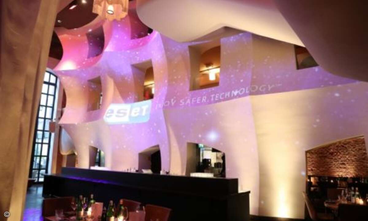 Alles ist vorbereitet für das feierliche Dinner am Abend (Foto: Eset)