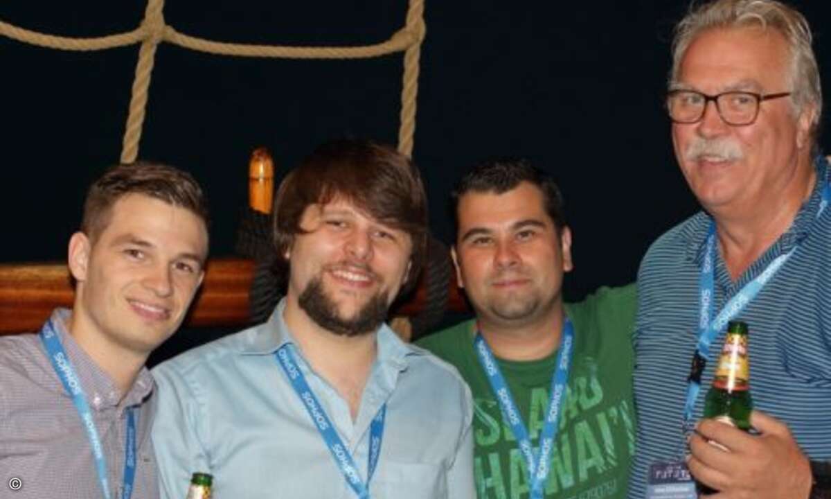 Mit an Bord das Team von MR Datentechnik: Alexander Vogel, Marco Wirtgall Andre Berger und Uwe Duetscher (v.links) (Foto: Sophos)