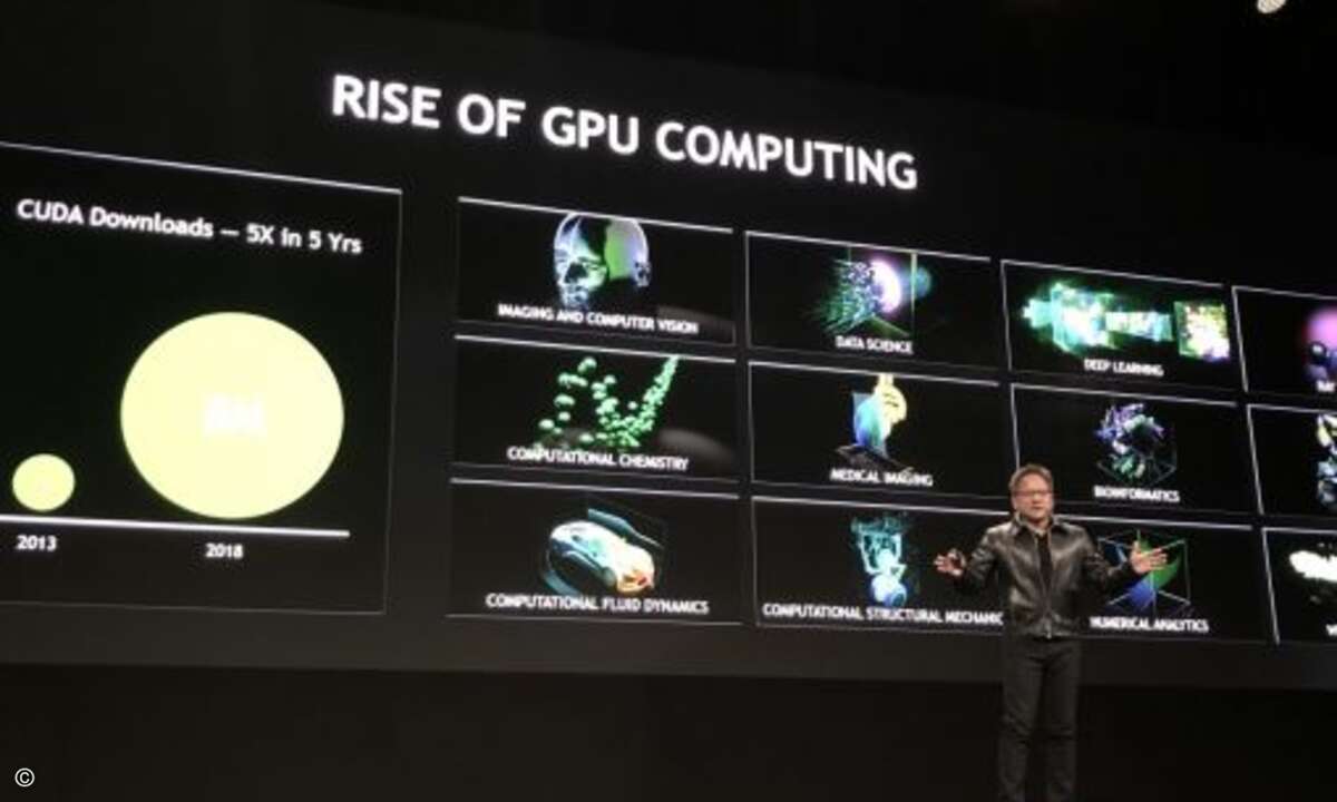 Nvidia-CEO Jensen Huang kam wie im Jahr zuvor zu Nvidias GPU Technology Conference Europe 2018 (Bild: CRN)