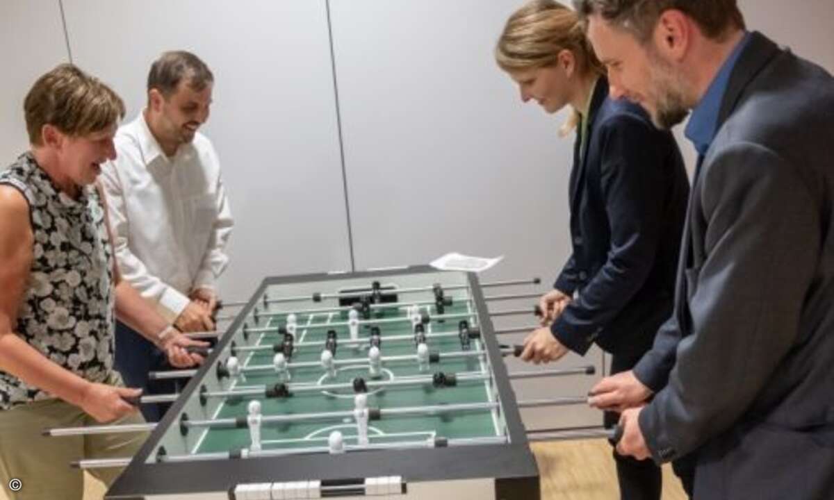 ... und ein Kicker-Tisch (Foto: Thomas Geiger - NürnbergMesse)
