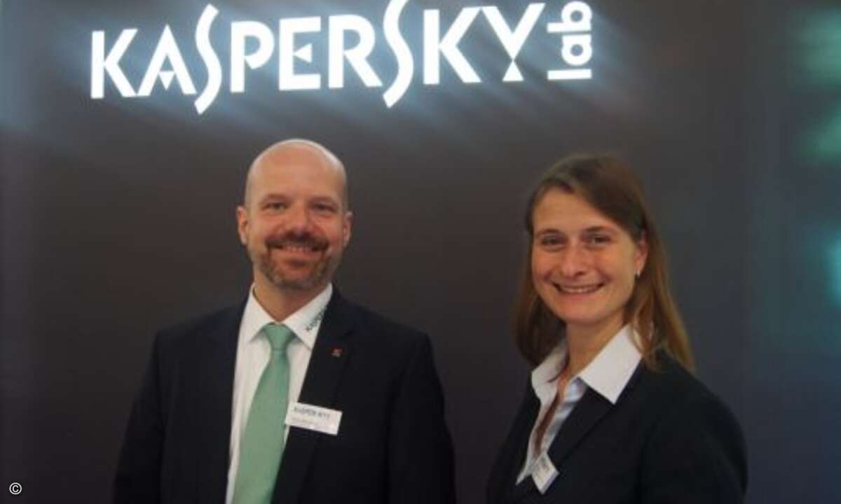 Peter Neumeier und Anne Mickler von Kaspersky, die ... (Foto: CRN)
