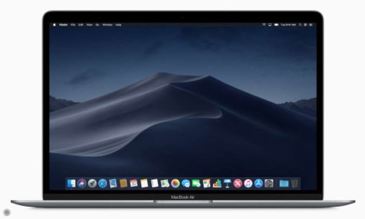 Das MacBook Air enthält macOS Mojave mit Dark Mode, Stacks, neuen Apps und einem neu gestalteten Mac App Store (Foto: Apple)