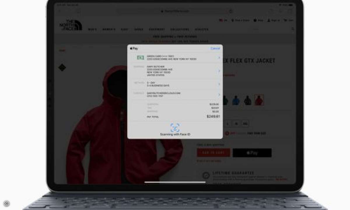 Face ID ermöglicht unter anderem die sichere Bezahlung per Apple Pay (Foto: Apple)