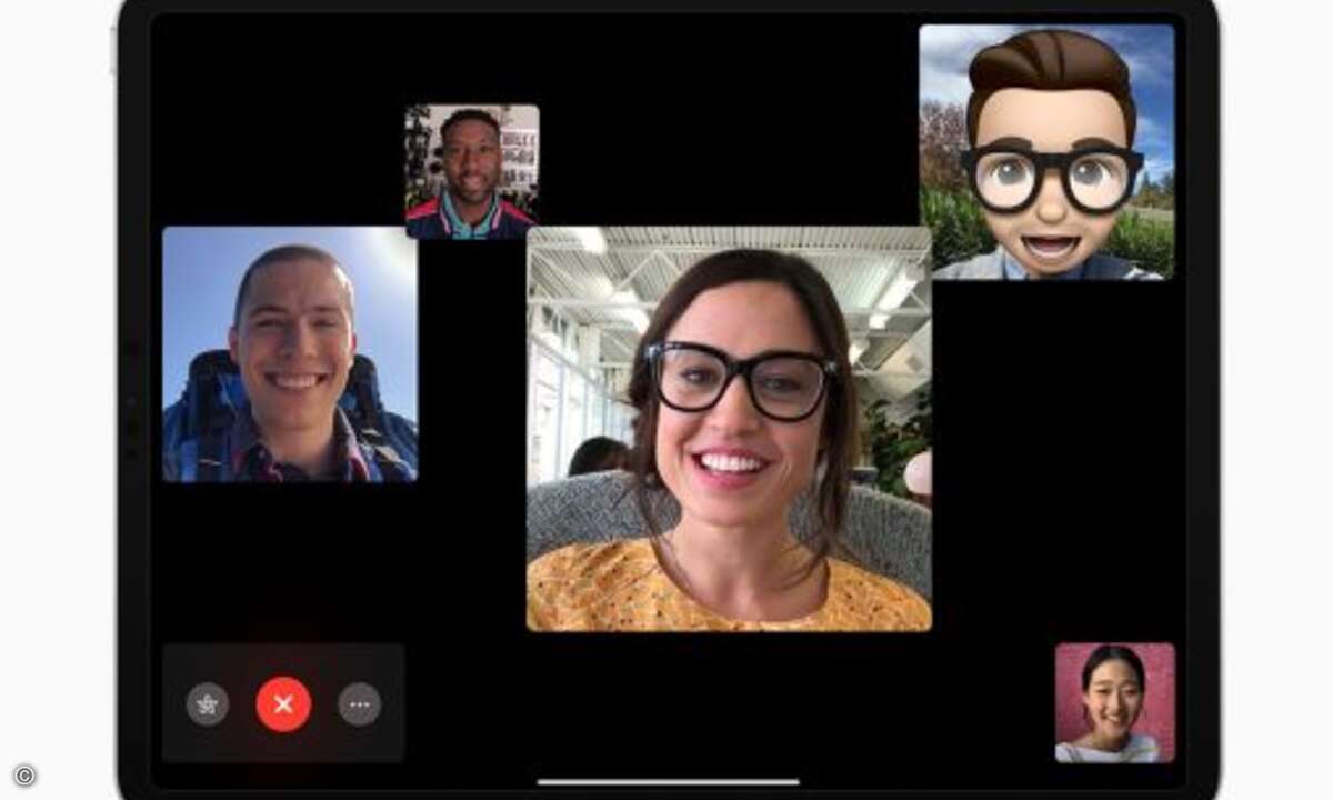 Group FaceTime macht es, sich mit Gruppen von Freunden oder Kollegen gleichzeitig zu verbinden (Foto: Apple)
