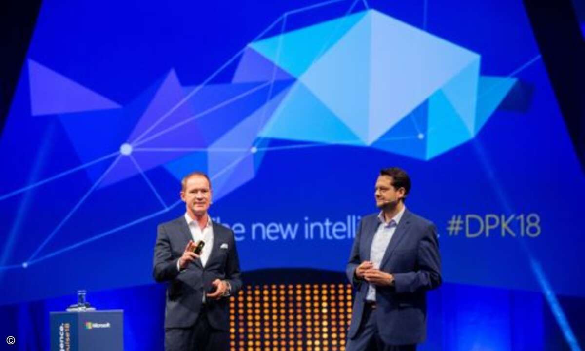 Gregor Bieler, General Manager One Commercial Partner Organisation, zusammen mit Sebastian Grassl, der die Go-To-Market-Strategie verantwortet (Bild: Microsoft)
