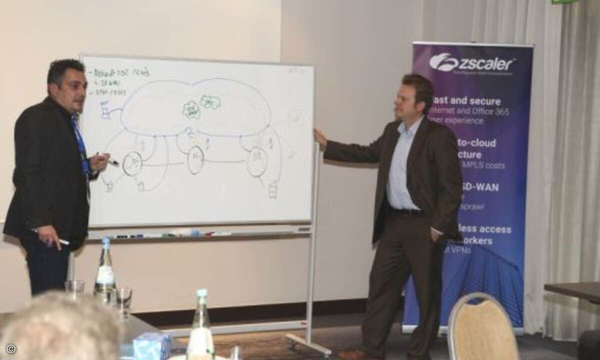 Im Rollenspiel am Whiteboard werden Sales-Prozesse durchgespielt (Foto: Zscaler)