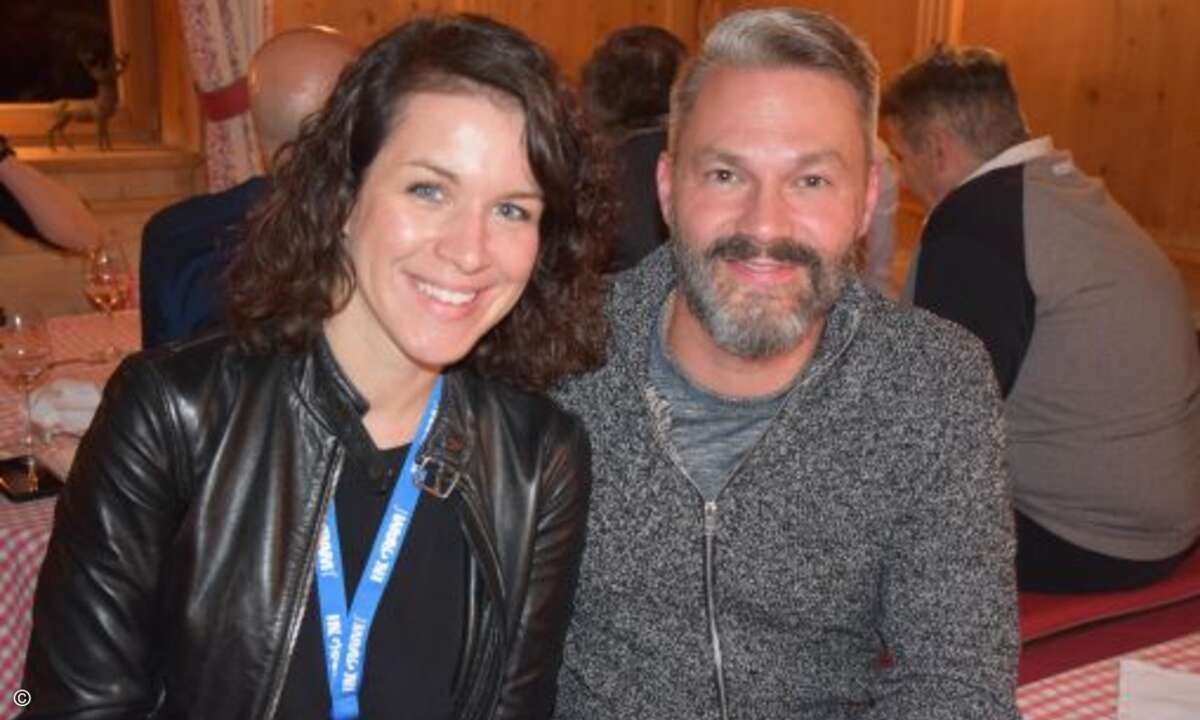 Juliane Kunath (Ingram Micro) mit David Faller (IBM).