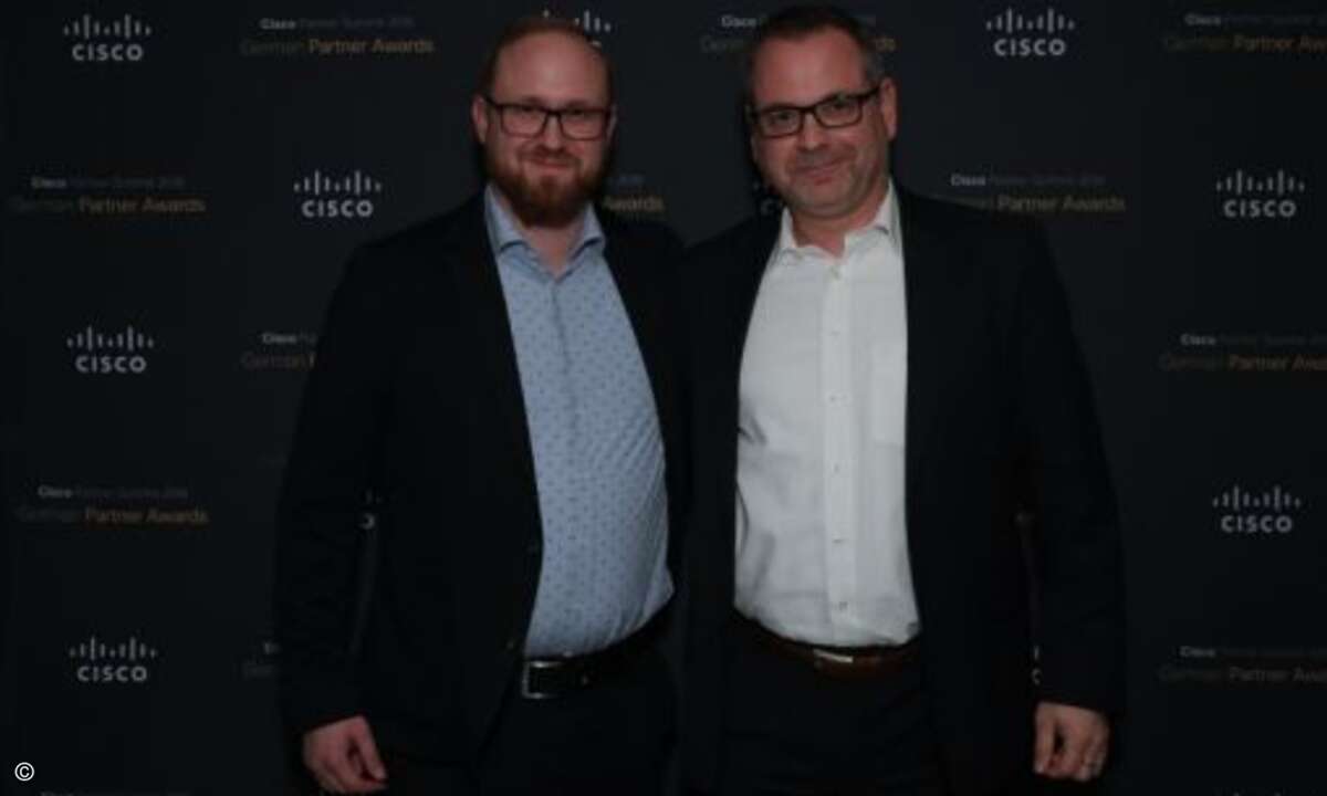 Als »Newcomer Partner of the Year« durfte sich Hopf Vertriebsgesellschaft über einen Award freuen (Foto: Cisco)