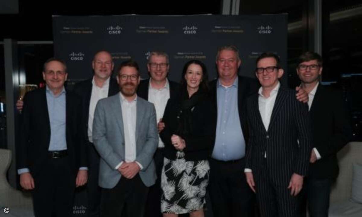 Das Computacenter-Team freute sich über den Award als »German Partner of the Year« (Foto: Cisco)