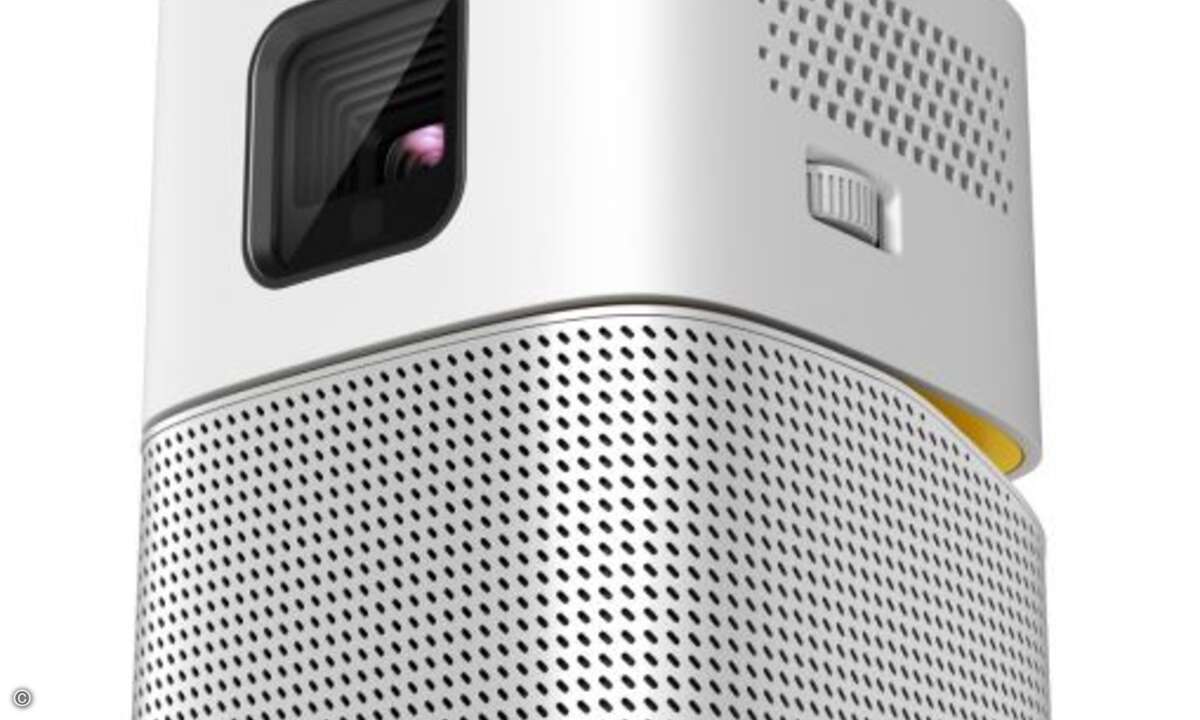 Der kabellose Mini-Beamer »Benq GV1« wird auch erst nach Weihnachten, ab Mitte Januar 2019 verfügbar sein und soll 369 Euro (UVP) kosten.(Bild: Benq)