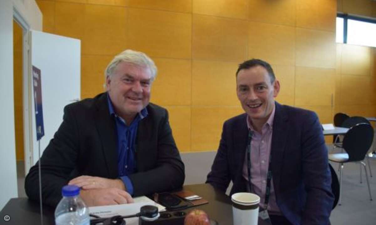 Kein schlechter Name für einen weltweiten Channel-Chef: Paul Hunter von HPE (re) im Interview mit CRN-Chefredakteur Martin Fryba. Jäger oder Farmer ...?
(Foto: CRN)