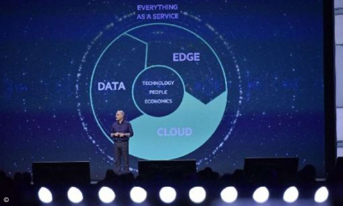 wohin die Reise bei OT und IT geht: Data, Edge und Cloud - und das alles as-a-Service. Und wie kam das an im Channel ...?
(Foto: CRN)