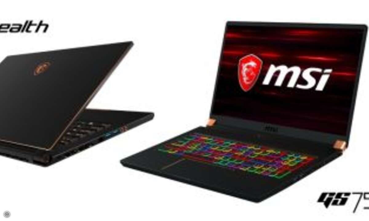 MSI stellte sein neues, auf den Grafikprozessoren der »Nvidia GeForce RTX 20«-Serie basierendes Line-up vor. Dazu gehören die Gaming-Laptops der »GS Stealth«-Serie mit schnellster GeForce-RTX-Grafik und extra schlanker Linie. (Bild: MSI)