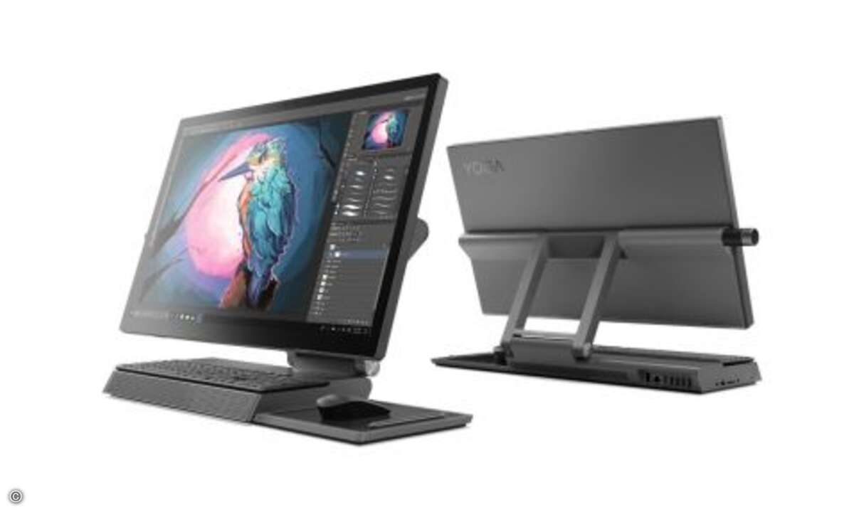 Der neue »Yoga A940« mit Windows 10 ist ein All-in-One-Desktop mit einem großen, optionalen 27-Zoll-4K-IPS-Touchscreen-Display mit Dolby Vision. (Bild: Lenovo)