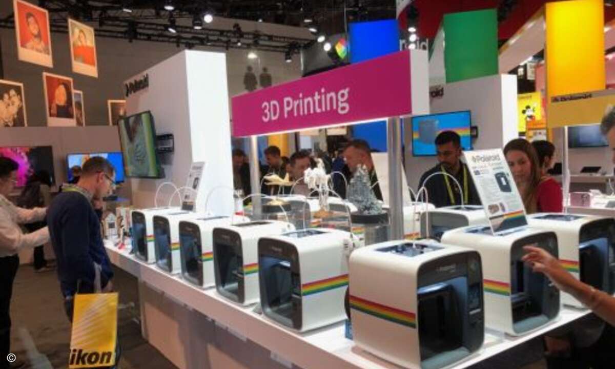 3D-Drucker für den  Hausgebrauch waren auf der CES reichlich zu sehen, wie hier bei Polaroid (Bild: CRN)