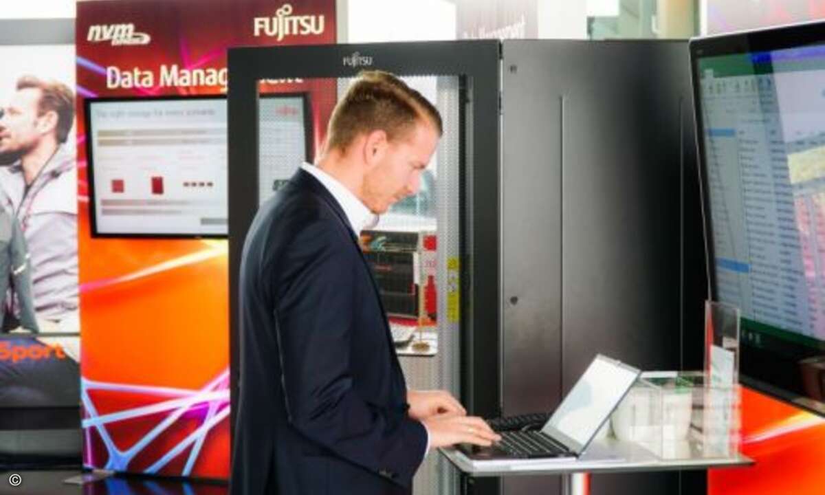 Auch die Produkte von Fujitsu und Partnern konnte man sich vorführen lassen (Foto: Fujitsu)