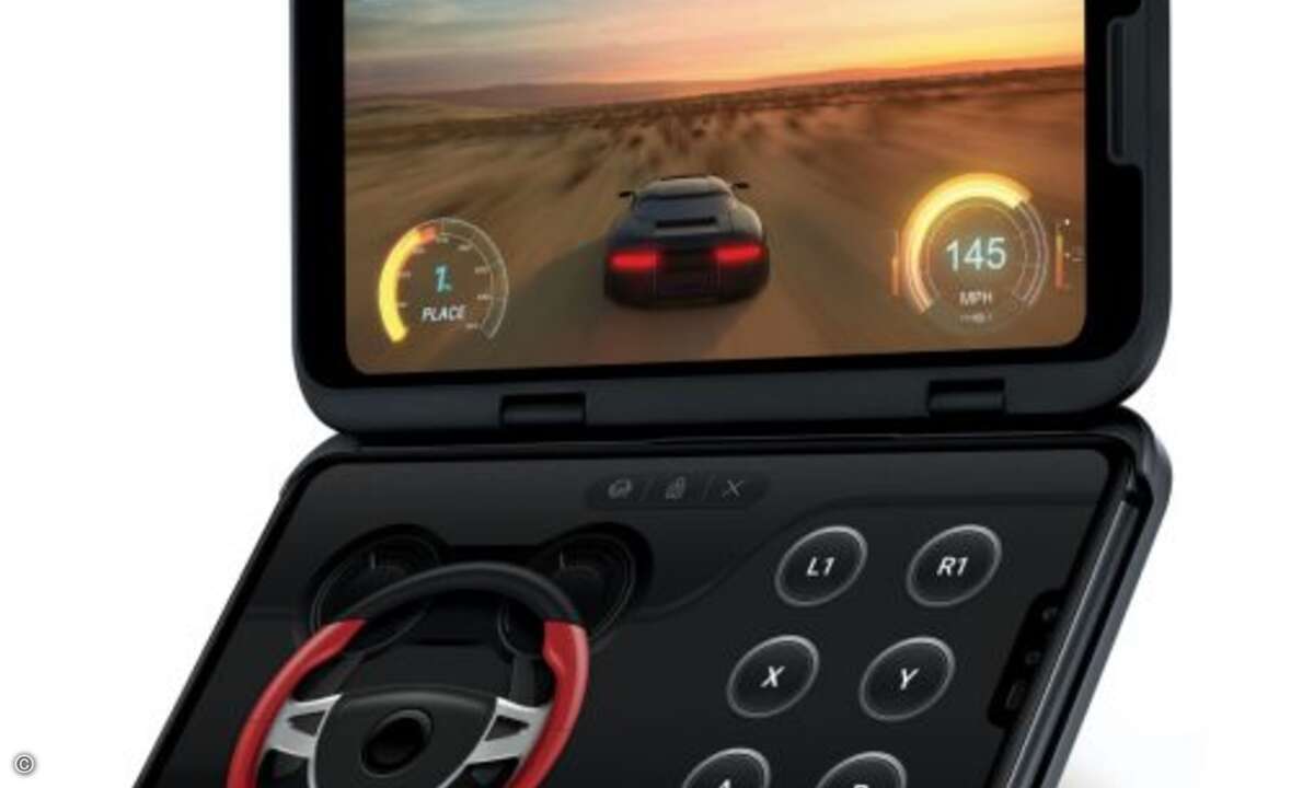 Das LG »V50 ThinQ 5G« ist optional mit einem zusätzlichen Display verfügbar. Der Dual Screen ist wie eine Schutzhülle konzipiert, die sich aufklappen lässt und ein zweites 6,2 Zoll großes OLED-Display bietet. (Foto: LG)