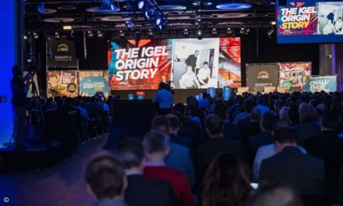 Wie alles begann - Igel startete seine große Partner- und Kundenveranstaltung mit einer Zeitreise zurück zu den Anfängen (Bild: Igel)