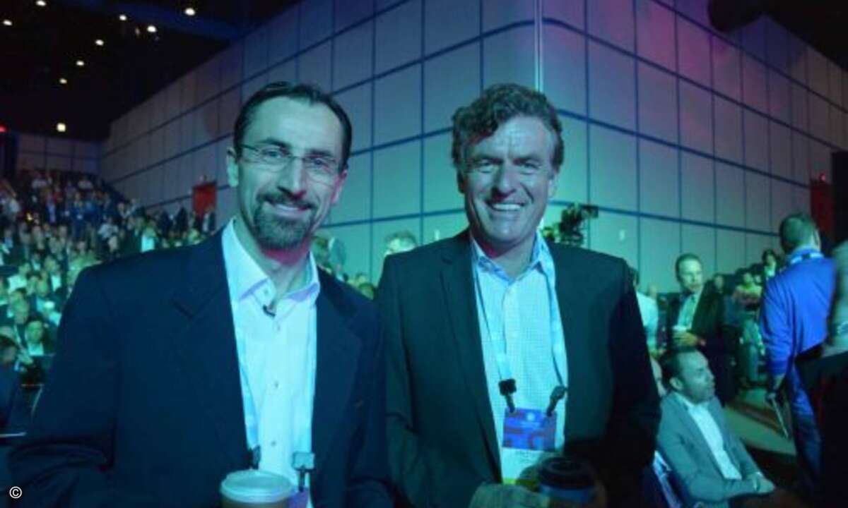 Zwei Channel-Urgesteine: Martin Mayr (Cancom, links) und Michael Urban (CEO bei Synnex).