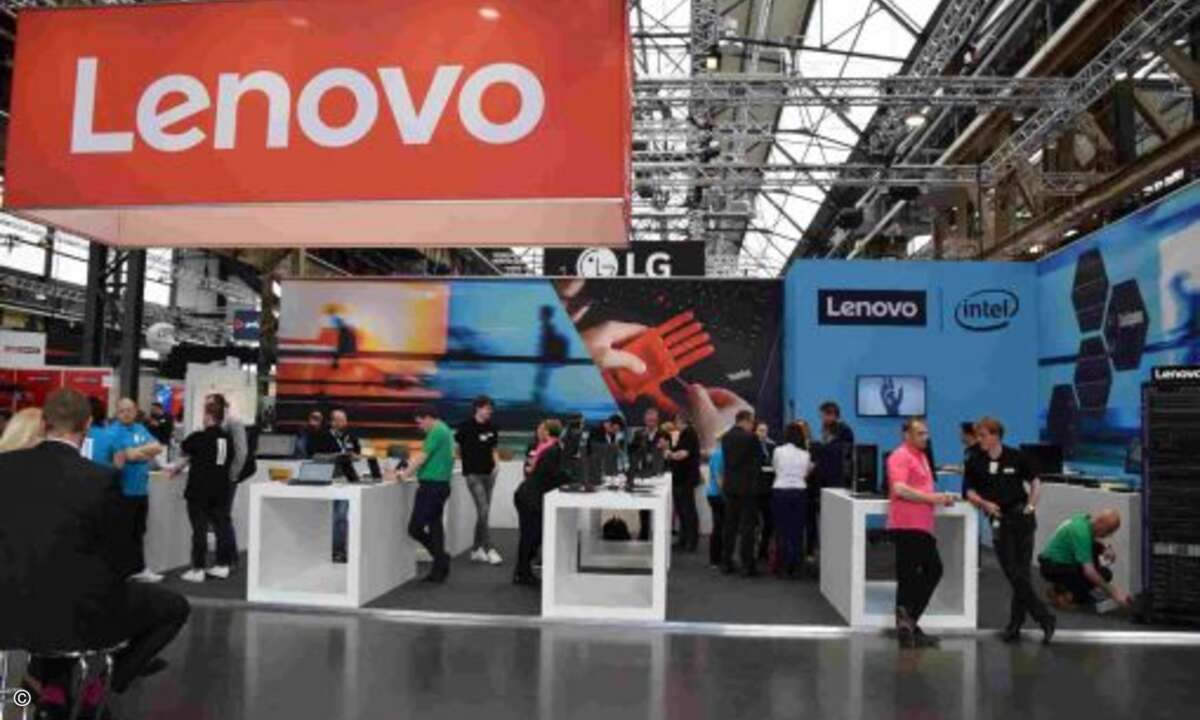 Lenovo präsentierte sich dem Fachhandel mit einem großen Stand.