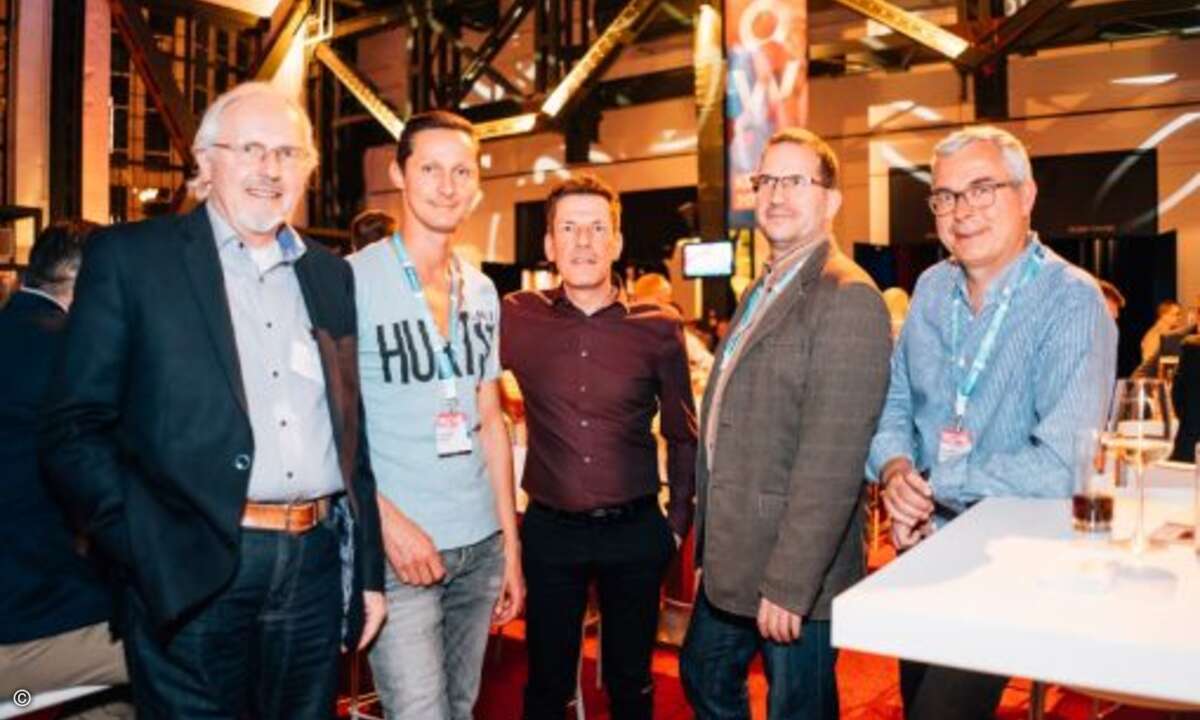 Wolfgang Rogge (Percom), Alexander Wobser (NCS), Dieter Stehle (Lenovo), Michael Litinas (NetFactory) und Christoph Szokolai (Atdata) (von links, Bild: Lenovo)