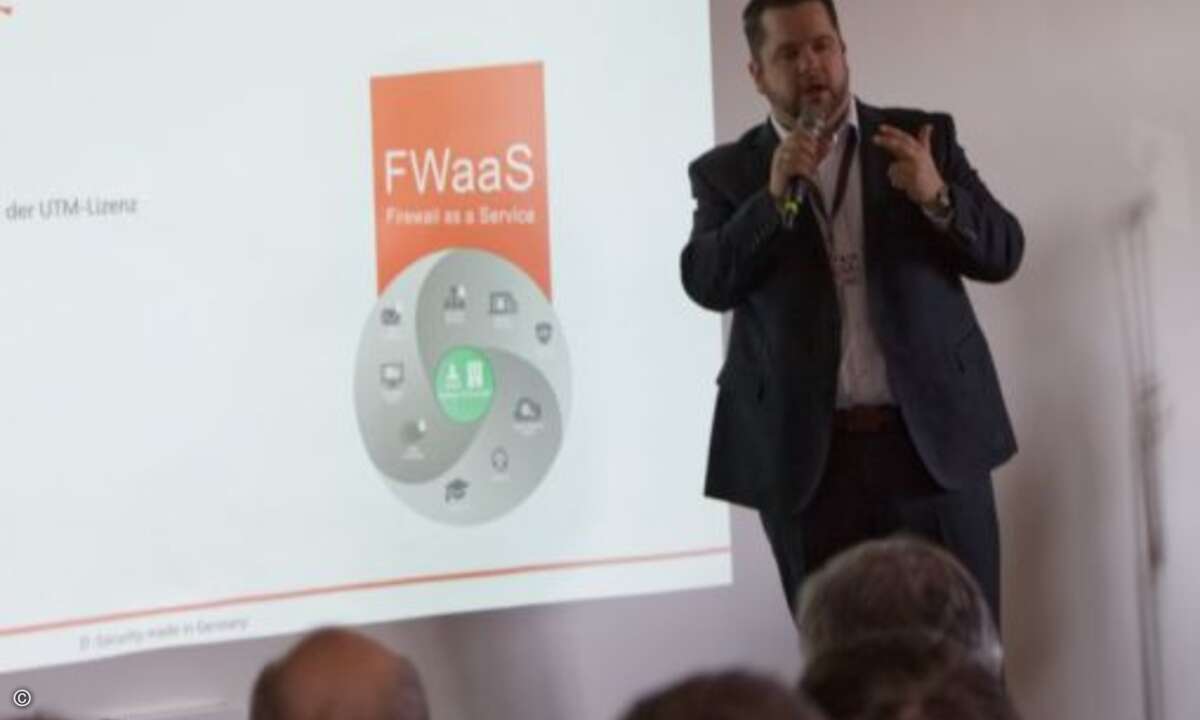 René Hofmann stellt Securepoints »Firewall as a Service« vor (Foto: Securepoint)