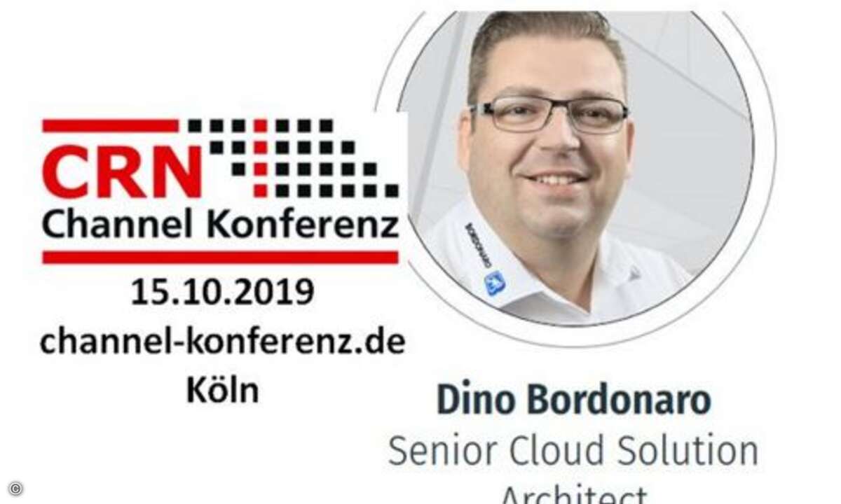 Stolzer MVP, stolze CRN, dass Dino Bordonado auf unserer Channel-Konferenz in Köln am 15.10.2019 sprechen wird (www.channel-konferenz.de).