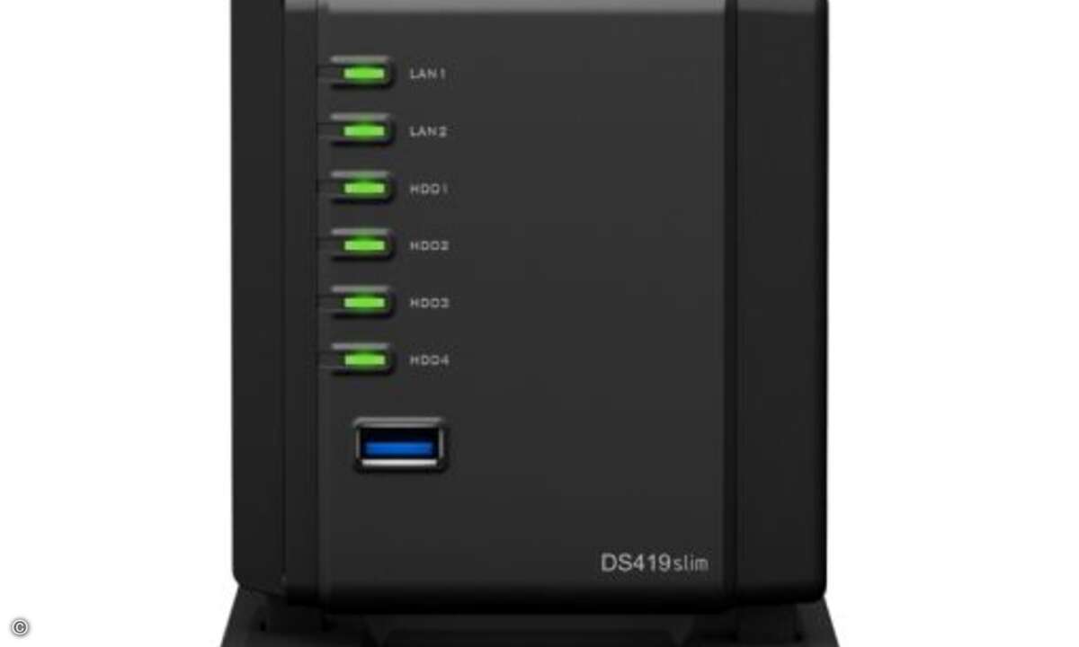 Synology verspricht einen Datendurchsatz von über 223 MByte pro Sekunde und ein Leistungsaufnahme von maximal 20 Watt (Foto: Synology)