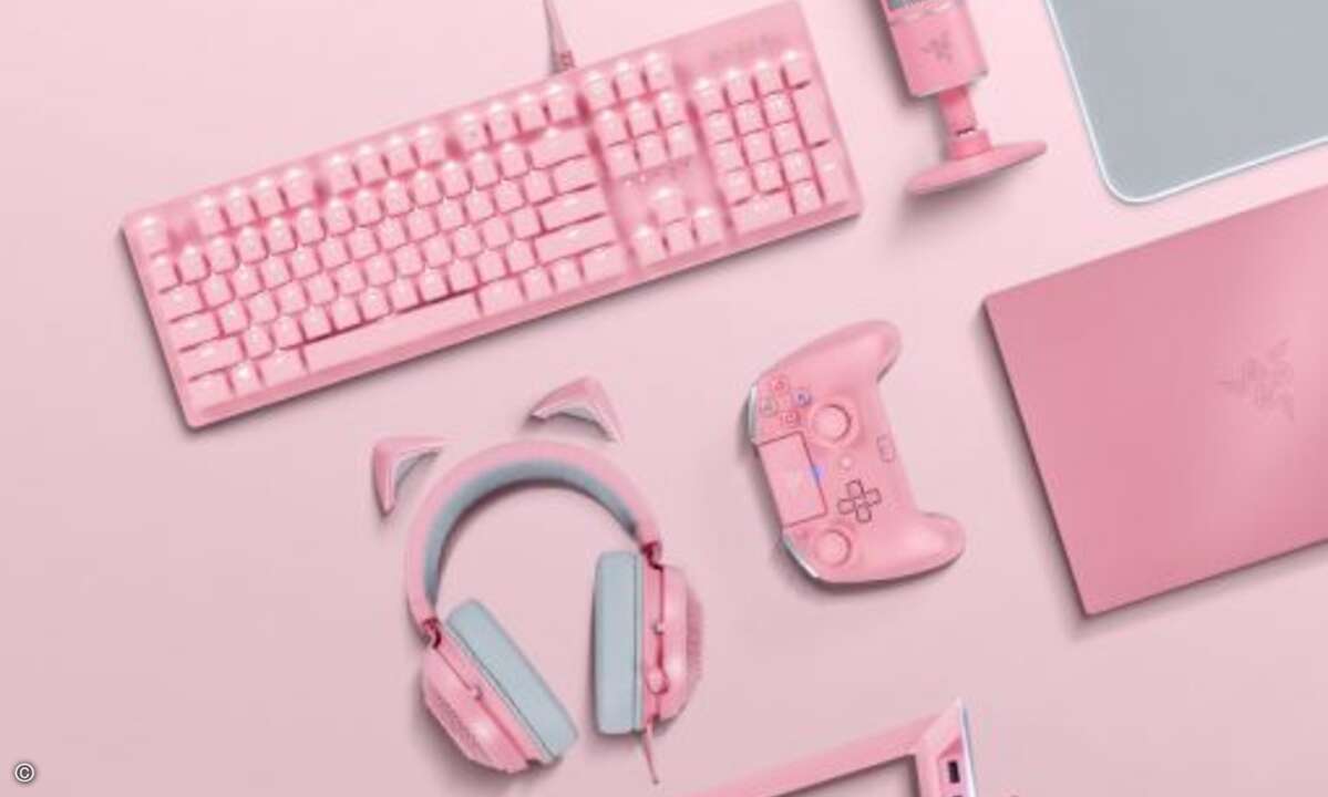 Die Quartz Collection von Razer kommt in auffälligem Pink daher (Foto: Razer)