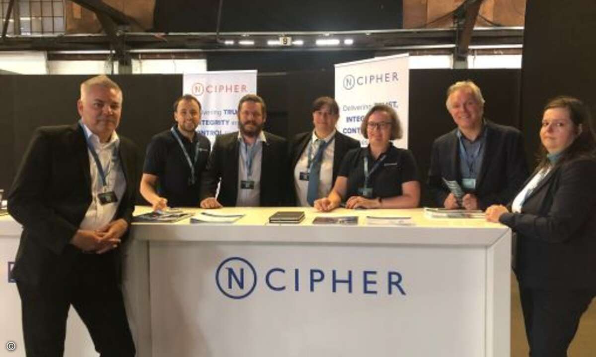Das Team von nCipher ... (Foto: CRN)