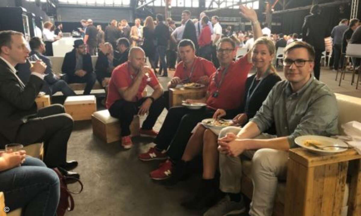 Pause beim Watchguard-Team (Foto: CRN)