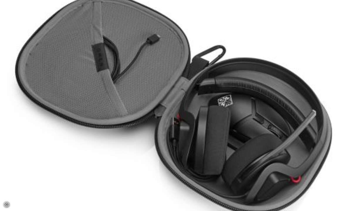 Für das »Omen Mindframe Prime Headset« gibt es mit dem »Omen Transceptor Headset Case« auch eine eigene Aufbewahrungsbox. (Bild: HP)