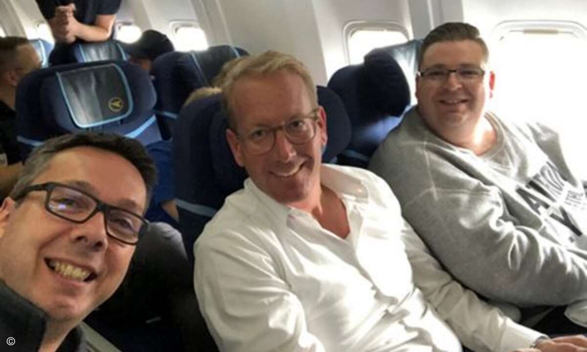 Stephan Viehoff, Viehoff Consult, Sven Wulf von Schneider & Wulf EDV-Beratung und Dino Bordonaro von Bordonaro IT waren nicht nur so einfach dabei auf der Inspire von Microsoft, sondern mitten drin in den Hightech-Schmieden der USA. (Bild: Stephan Vi