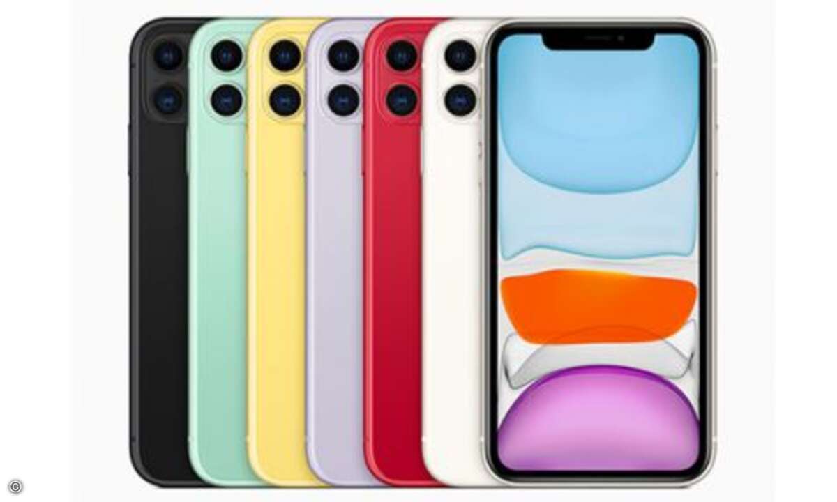 Das iPhone 11 wird in sechs neuen Farben erhältlich sein (Bild: Apple)