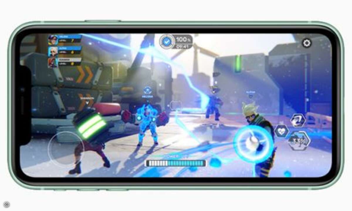 Das 6,1 Zoll Liquid Retina Display mit All-Screen Design unterstützt einen großen Farbraum und True Tone (Bild: Apple)