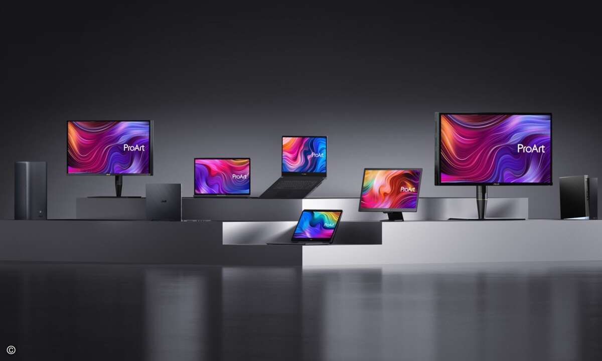Asus hat mit seiner neuen »ProArt«-Familie verschiedene Monitore, Mini-PCs, Mainboards und Workstations für professionele Content-Ersteller eingeführt. (Bild: Asus)