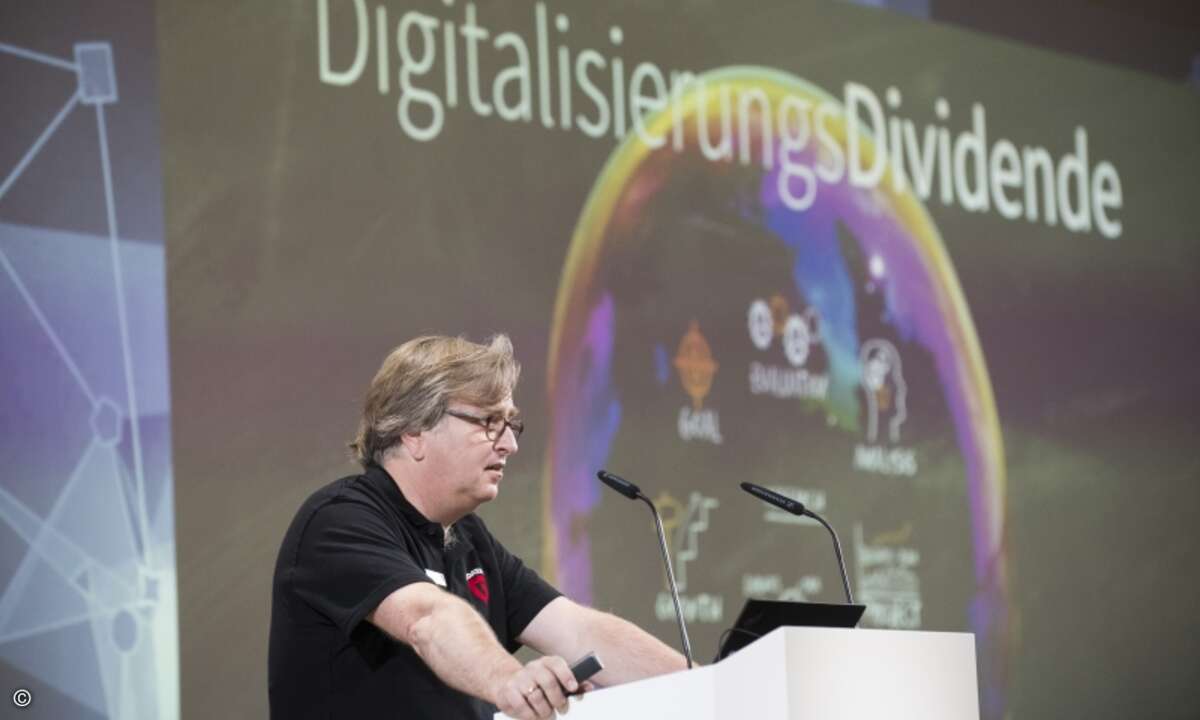 Andreas Lüning, Mitgründer des Sicherheitsspezialisten, begrüßt die Teilnehmer (Foto: G Data)