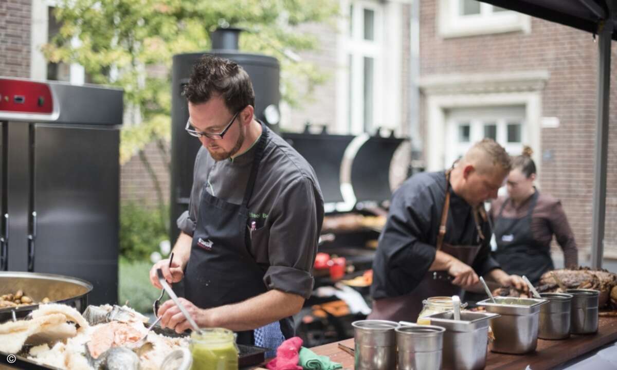 Das Küchenteam bei der Arbeit (Foto: G Data)