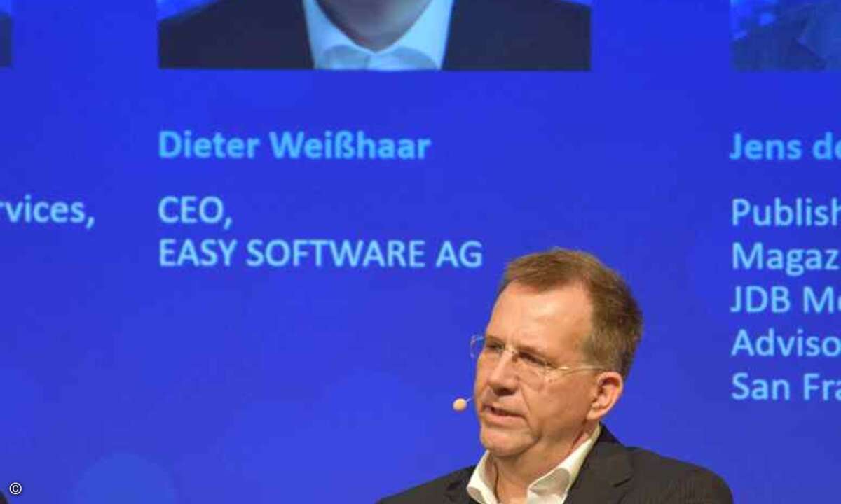 CEO Dieter Weißhaar will mit Easy Software den Digitalisierungsgrad in Unternehmen erhöhen. Da ist noch viel Luft nach oben.
(Bild: CRN)