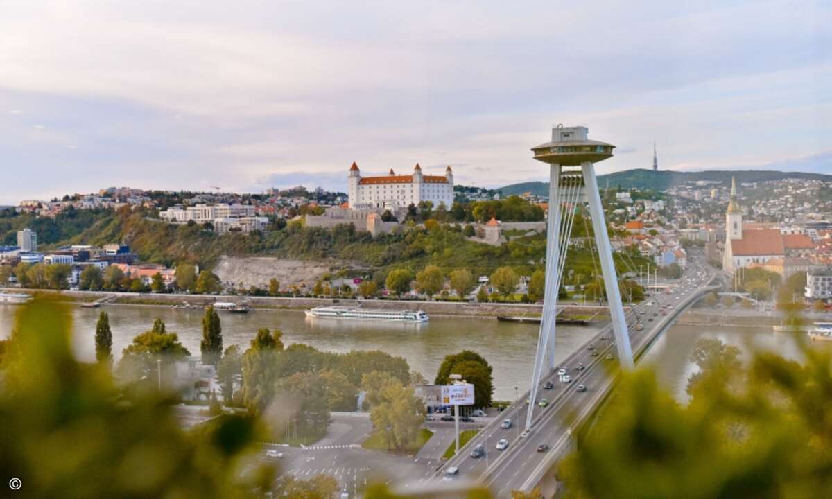 Spektakuläre Aussicht aus dem 16. Stock des Aupark Towers (Foto: Eset)