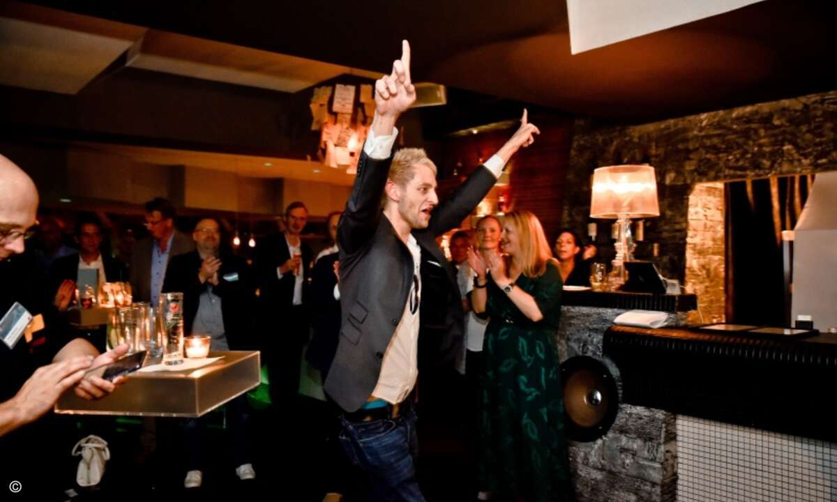 Auch die Gewinner der »Champions«-Promotion wurden von Eset nach Bratislava eingeladen und freuten sich, so wie hier Chris Kirstein von Movetech, ... (Foto: Eset)