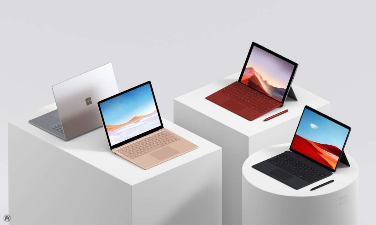 Dazu gehören auch die Nachfolgemodelle des »Surface Pro 7« und des »Surface Laptop 3«. (Bild: Microsoft)