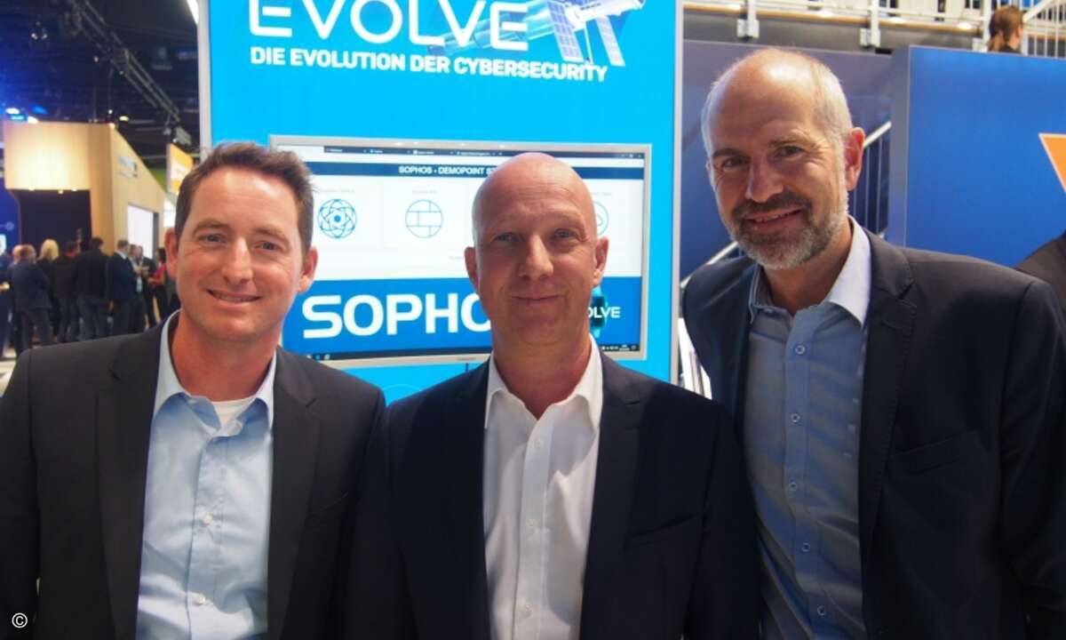 Michael Gutsch, Frank Pütz und Jörg Schindler von Sophos (Foto: CRN)