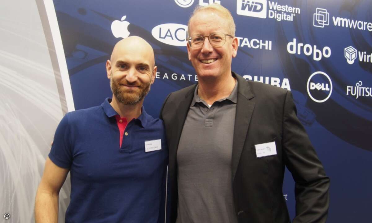 Jan Bindig von DataRecovery mit Sven Wulf von Schneider + Wulf (Foto: CRN)
